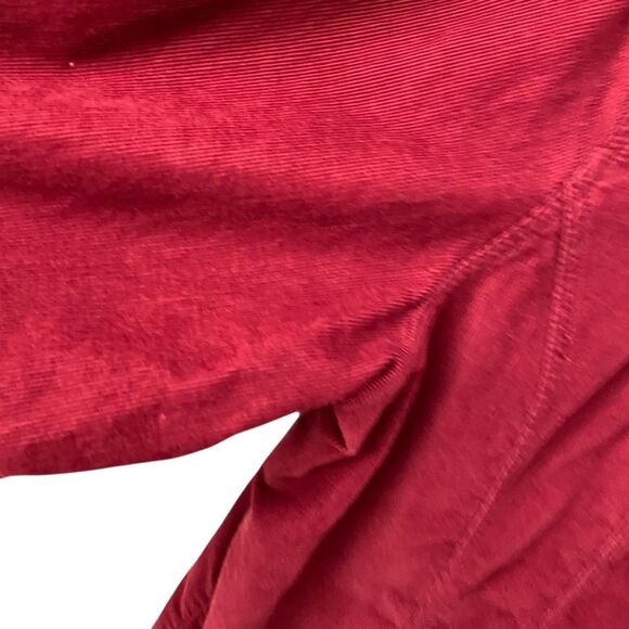 J. Jill Corduroy Button Front Shirt Long Sleeve Lagenlook in Wine Red Size XL - Picture 4 of 6